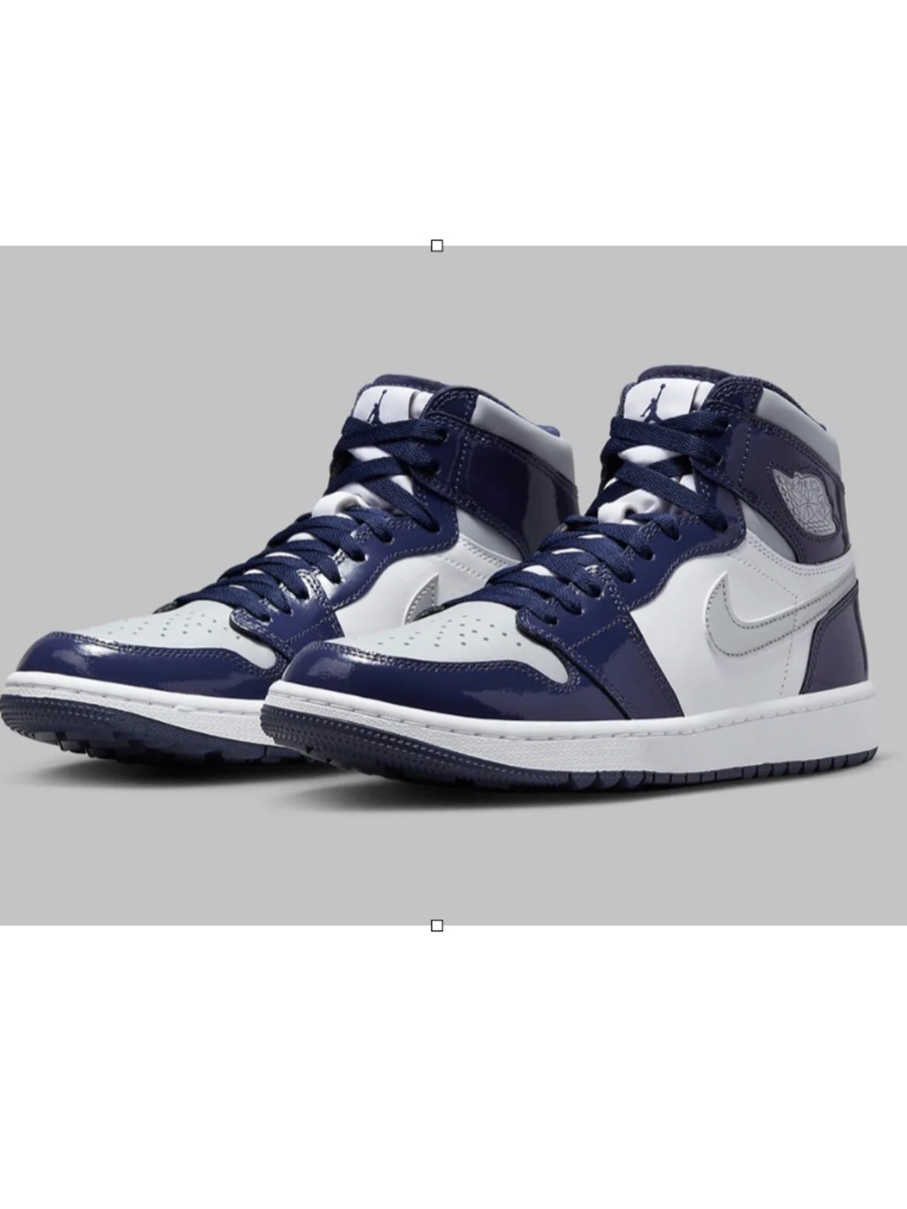 Nike Air Jordan 1 High G Golf Shoes White Metallic Silver Men’s 8.5 w/ Box